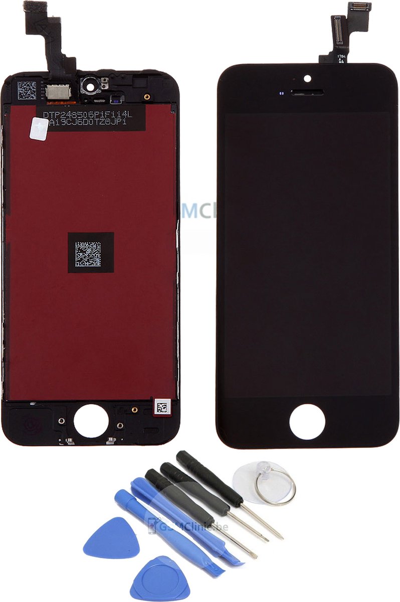 Voor Apple iPhone 5S / iPhone SE AAA+ LCD scherm Zwart & Screen Guard + Tools