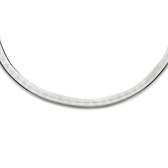 Zilveren collier slang plat 3,5 mm 42 cm