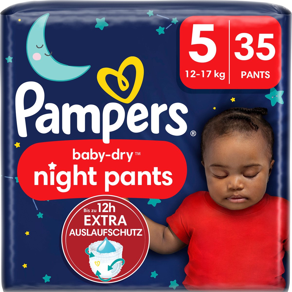 Pampers Bébé Pants night Bébé Dry Taille 5 (12-17 kg), 35 couches