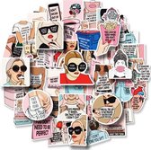 Lifestyle Quote Stickers 50 Stuks | Inspirational Stickers | Scrapbook | Watervaste Stickers | Creatief | Grappig | Laptop Stickers | Women | Volwassenen | Meiden Stickers | Stickervellen | Plakstickers | Koffer Stickers | Bullet Journal |