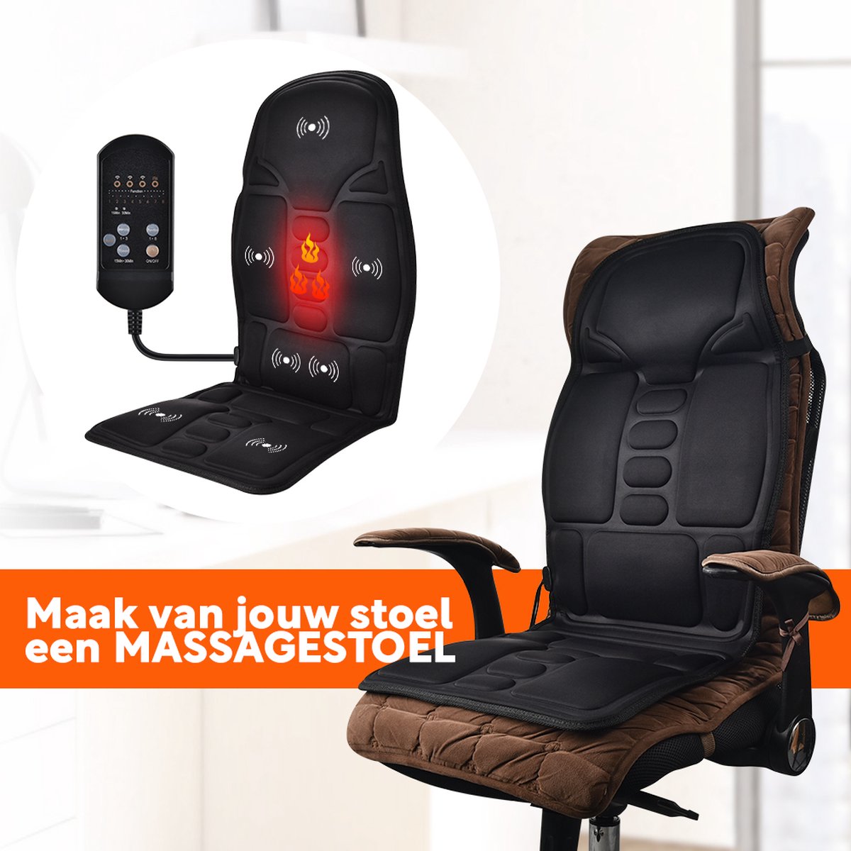 FlowShop - Massagekussen - Massage Rugkussen Voor Stoel - Elektrische ...