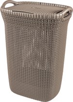 Curver Knit Wasmand met deksel - 57L - Bruin