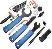Kit d'outils de vélo chaîne outil chaîne fouet support de moyeu/extracteur leviers de pneu dissolvant de garde de chaîne