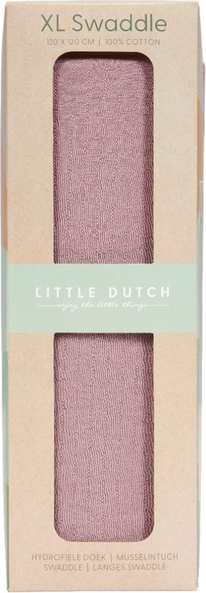 Little Dutch - Swaddle doek 120 x 120 Pure Mauve