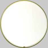 SMARTMIRROR Miroir de salle de bain rond 80 cm cadre doré avec LED et capteur on/off