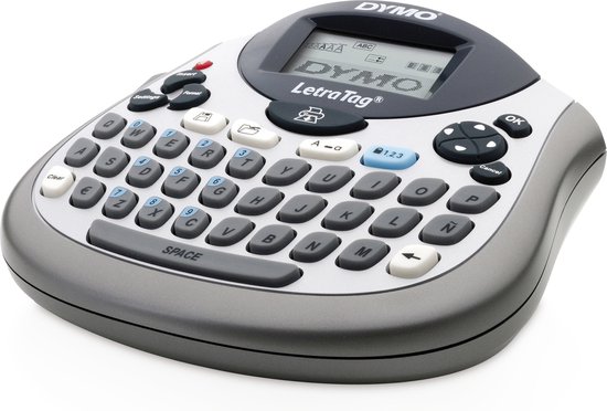 Dymo LetraTag LT-100T-labelmaker | Draagbare labelprinter met QWERTY-toetsenbord | Zilver | Ideaal voor op kantoor of thuis