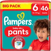 Pampers Baby Pants Baby Dry Maat 6 Extra Large (14-19 kg), Big Pack, 46 luierbroekjes