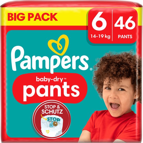 Foto: Pampers baby dry pants maat 6 big pack 46 stuks 14 19 kg aanbieding