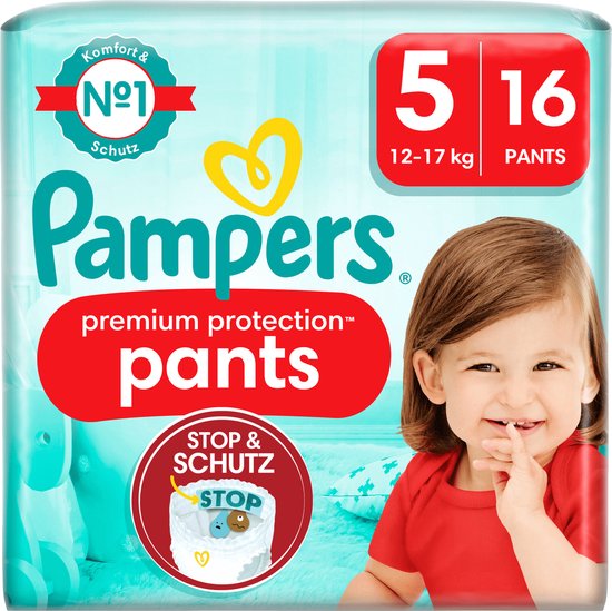 Pampers Baby Pants Premium Protection Maat 5 Junior (12-17 kg), 16 luierbroekjes