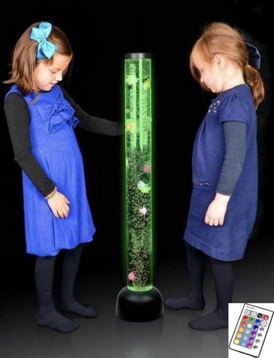 Sensorische bellenbuis met visjes - 80 cm - Bubbelbuis sensorisch - Bubbelzuil - Waterzuil - Bubbelbuis - Snoezellamp - Snoezel verlichting - Glitterlamp - Bubbelunit - Zintuigelijk Stimulatie speelgoed