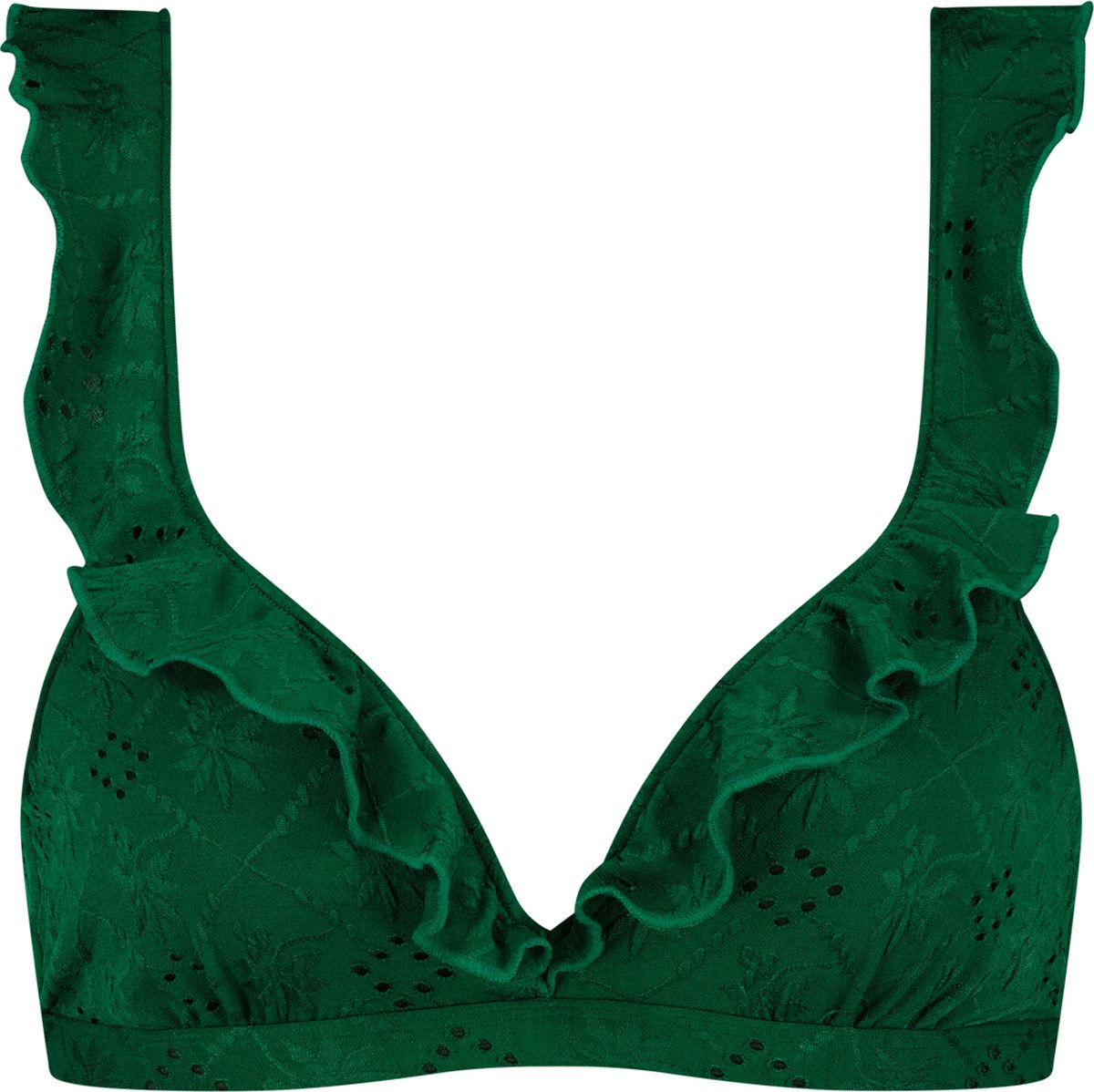 Beachlife Green Embroidery Dames Bikinitopje - Maat B36