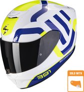 Scorpion Exo-391 Arok White-Blue-Neon Yellow XL - Maat XL - Helm