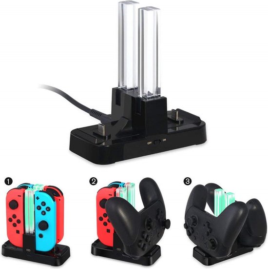 Accessoires Set geschikt voor Nintendo Switch - 30-in-1 Set - Case - Beschermhoes - Opbergtas - Screenprotector - Joy Con Grips - Stuur - Wheels - Oplaadstation - Game Card Box - Merkloos