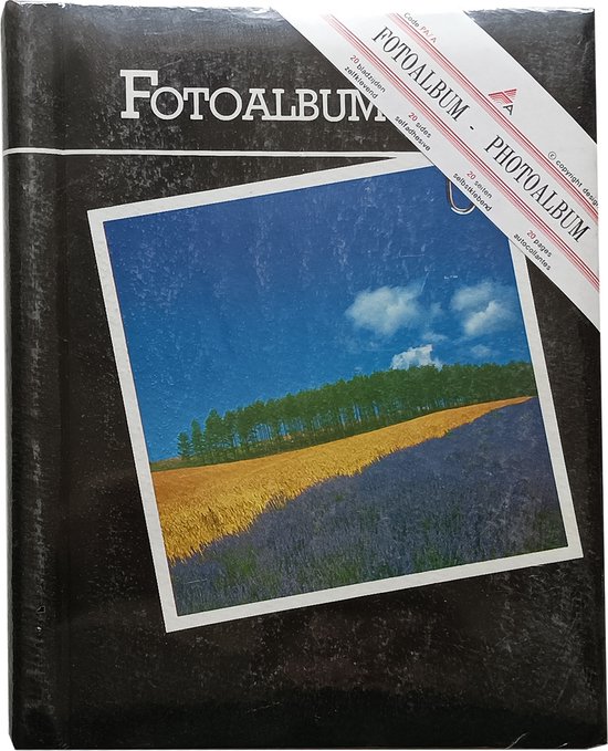ARPAN Groot insteekalbum voor 500 foto's, 15,2 x 10,2 cm, met goudkleurige stempel, gevoerde omslag, zwart, 34 x 4 x 33 cm, AL-9174