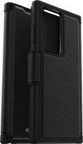 Geschikt voor OtterBox Strada Samsung Galaxy S23 Ultra Book Case Hoesje Zwart
