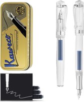 Kaweco - 1 Vulpen - Kaweco STUDENT Fountain Pen Clear Transparent - met extra doosje zwarte vullingen - Medium