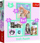 Puzzle 3-en-1 Trefl Dear Animaux domestiques - 20/36/50 pièces
