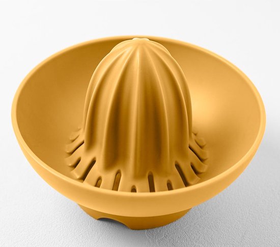 Citruspers Ufo - Handmatig- Kunststof - Ø 15 x 15 x 23 cm - donker woestijn geel van Merkloos — afbeelding 2