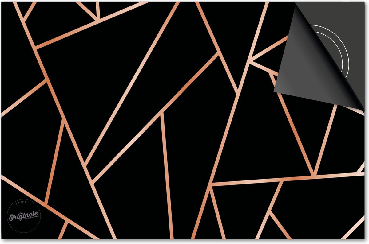 Inductie beschermer 60x60 - afdekplaat inductie mat - Dietrix Kookplaat beschermer - Exclusief - Hexagon - Moza?ek?ek Brons Koper