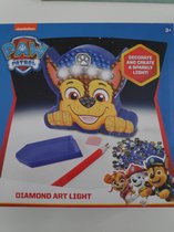 Paw Patrol - Chase- Diamond Art Light - Diamantkunst Met Verlichting - Nachtlamp - Lamp