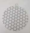 Wit met Hexagon Print - 22cm