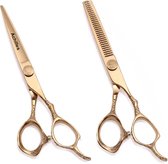 Achilles® Solid Gold Kappersschaar Set - Complete Kappersset - Hair Scissors - Coupeschaar