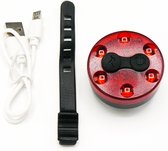 Achterlicht Fiets Oplaadbaar – Met USB-kabel – LED – ø 45mm - Rood