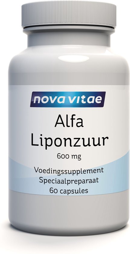 Foto: Nova vitae alfa liponzuur 600 mg 60 capsules