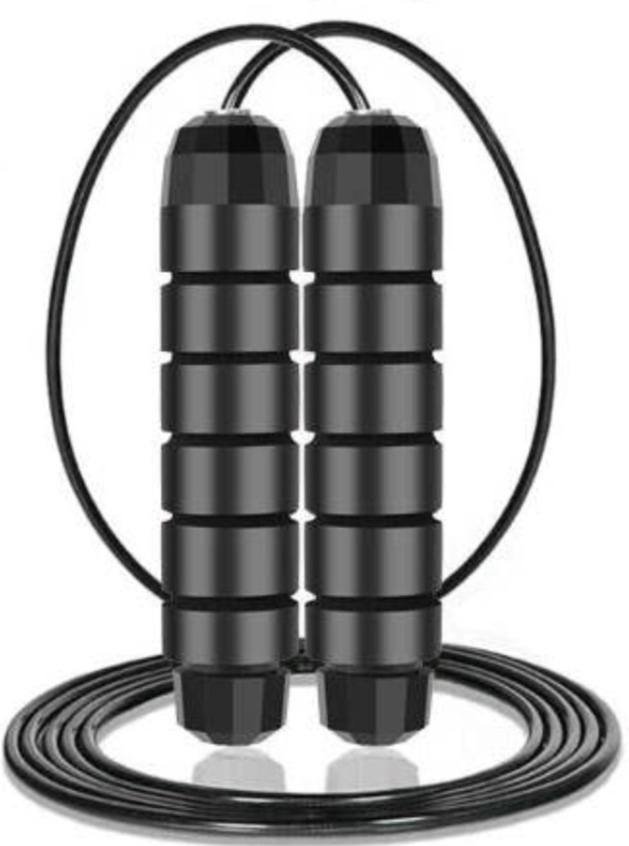 Springtouw met kogellagers | Speedrope | Crossfit | Boksen | Snel springtouwkabel en 16cm traagschuimhandgrepen Ideaal voor aerobic oefeningen zoals snelheidstraining duurtraining en fitness - Rood