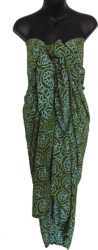 Hamamdoek exclusief patroon lengte 115 cm breedte 180 cm kleuren kleuren groen turquoise dubbel geweven extra kwaliteit.