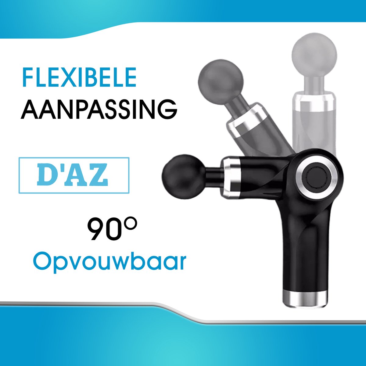Afbeelding 2 van D'AZ® - Massage gun - Verstelbare Professionele Massage gun - Zwart