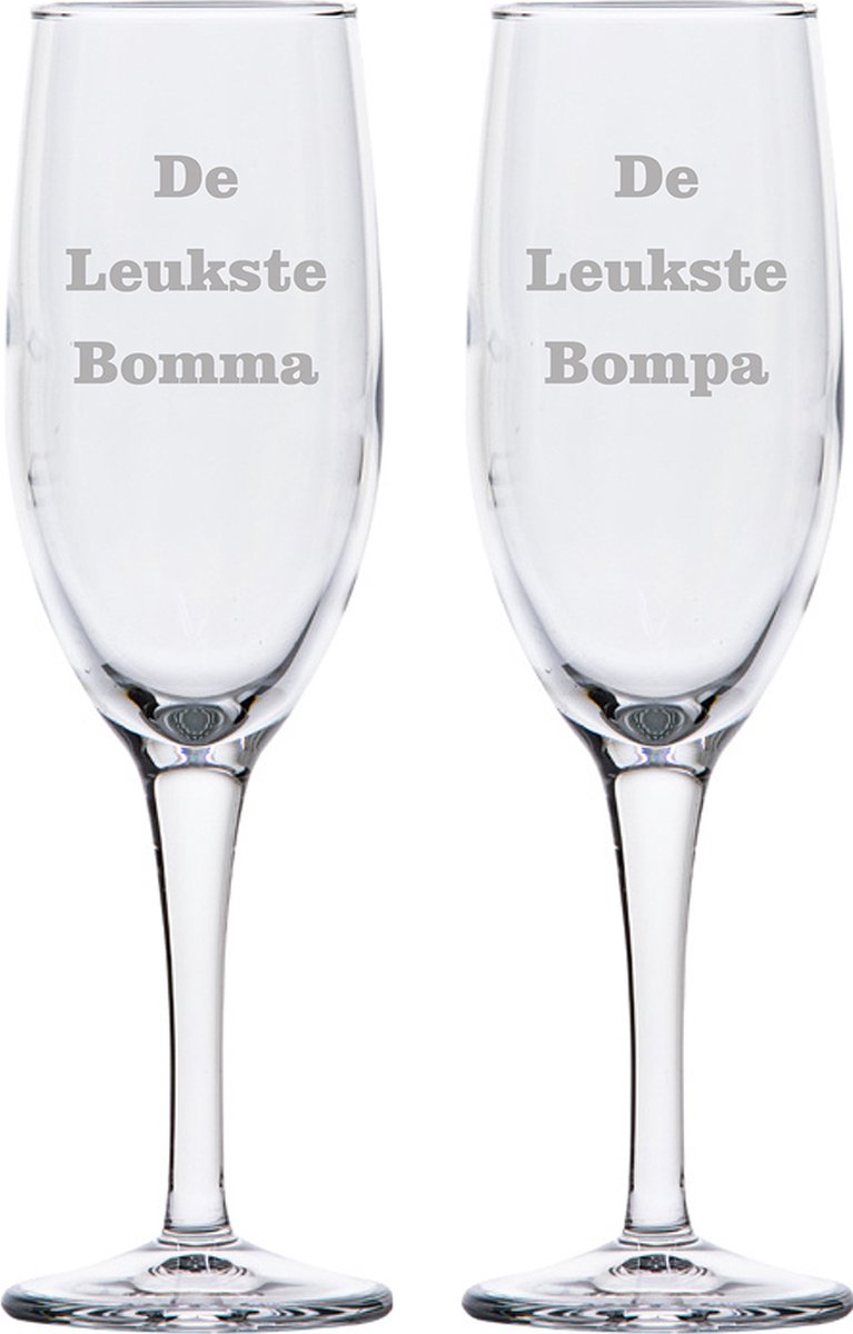 Champagneglas gegraveerd - 16,5cl - De Leukste Bomma-De Leukste Bompa