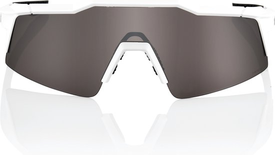100% Speedcraft SL - Matte White - HiPER Silver Mirror Lens - WHITE -