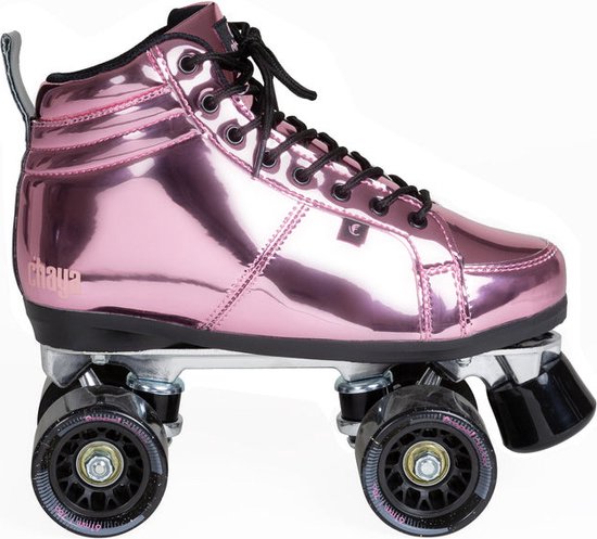 Patins à roulettes rétro vintage des années 80 noirs, jaune fluo, argent et rose. Taille : EU 37 US woman 5.5, UK 4.0 - Canada
