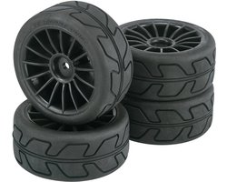 Reely 1:10 Straatmodel Complete wielen Speed 15-spaaks Zwart 4 stuk(s)