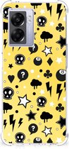 Case OPPO A77 5G | A57 5G GSM Hoesje met doorzichtige rand Punk Yellow