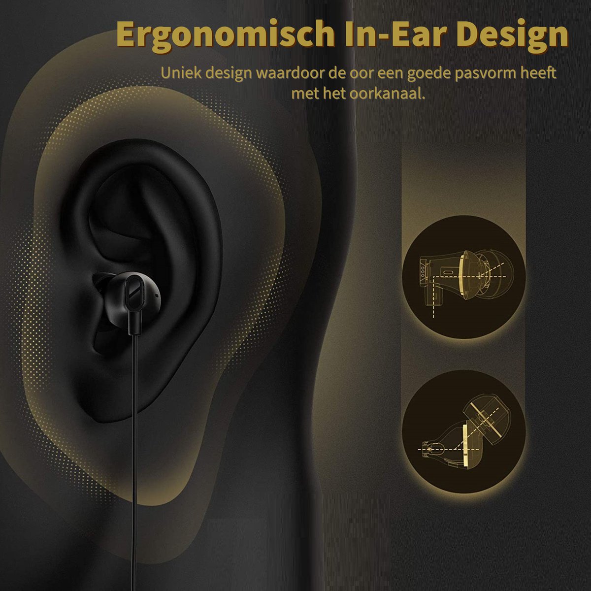 Oortjes met Draad Geschikt voor Samsung Oordopjes met Microfoon Audio Jack...
