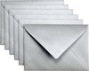 Envelop Papicolor C6 114x162mm 6 stuks kleur metallic zilver