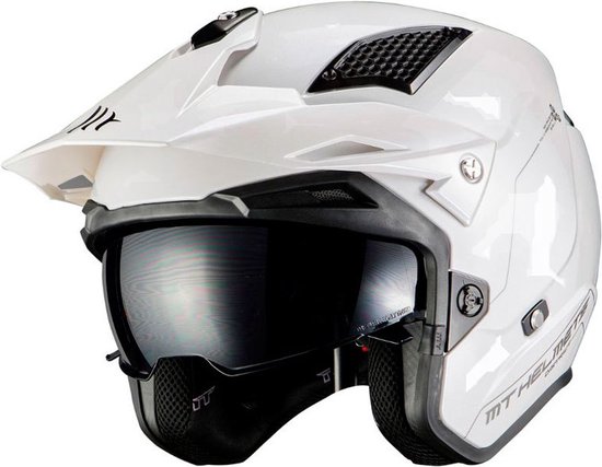 MT HELMETS District SV Solid Jet Helm -Gloss Pearl White XS