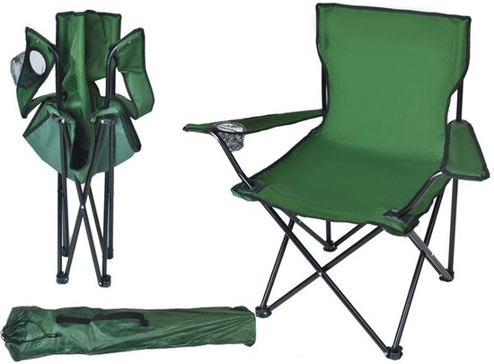 Campingstoel - Inklapbaar Visstoel - Vouwstoel - Comfortabel - Opvouwbaar Stoel - Max. 120 KG - Grijs - Rheme