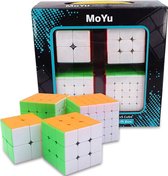 Speed Cube - 2x2, 3x3, 4x4, 5x5 - Speed Cube - Set 4 In 1 - Brein Breker - SpeedCube Giftset