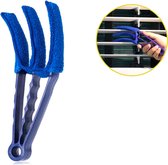 Venetian Blind Cleaner Feather Duster - Venetian Blind Dustpan - Luxaflex Brush - Slat Cleaner - Dust Removal - Slats Dust Free - Blue