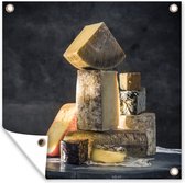 Pile de fromages affiche de jardin toile en vrac 50x50 cm - petit - toile de jardin / toile d'extérieur / Peintures pour l'extérieur (décoration de jardin)