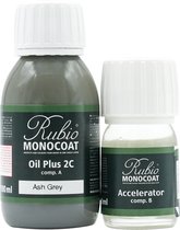 Rubio Monocoat Oil Plus 2C - Ecologische Houtolie in 1 Laag voor Binnenshuis - Ash Grey, 130 ml