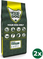 2x12 kg Yourdog amerikaanse foxhound volwassen hondenvoer