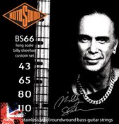 Rotosound bas snaren BS66 43-110, 4er Billy Sheehan, Stainless Steel - Snarenset voor 4-string basgitaar