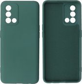 Coque de téléphone Fashion Backcover - Coque de couleur - Convient pour Oppo A74 4G & A95 4G - Vert foncé