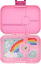 Yumbox Tapas XL - lekvrije Bento box lunchbox - 4 vakken - Capri Pink / Rainbow tray