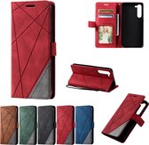 Book Case Samsung Galaxy S23 | Hoogwaardig PU Leren Hoesje | Lederen Wallet Case | Luxe Uitstraling | Telefoonhoesje | Pasjeshouder | Portemonnee | Rood