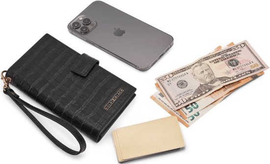 MONDRAGHI - Ultralichte slanke mini-portemonnee voor dames en heren - echt leer - creditcardhouder en kaarthouder - klein en zakformaat | elegante lijn |, Blauw, Eén maat, Minimalistisch